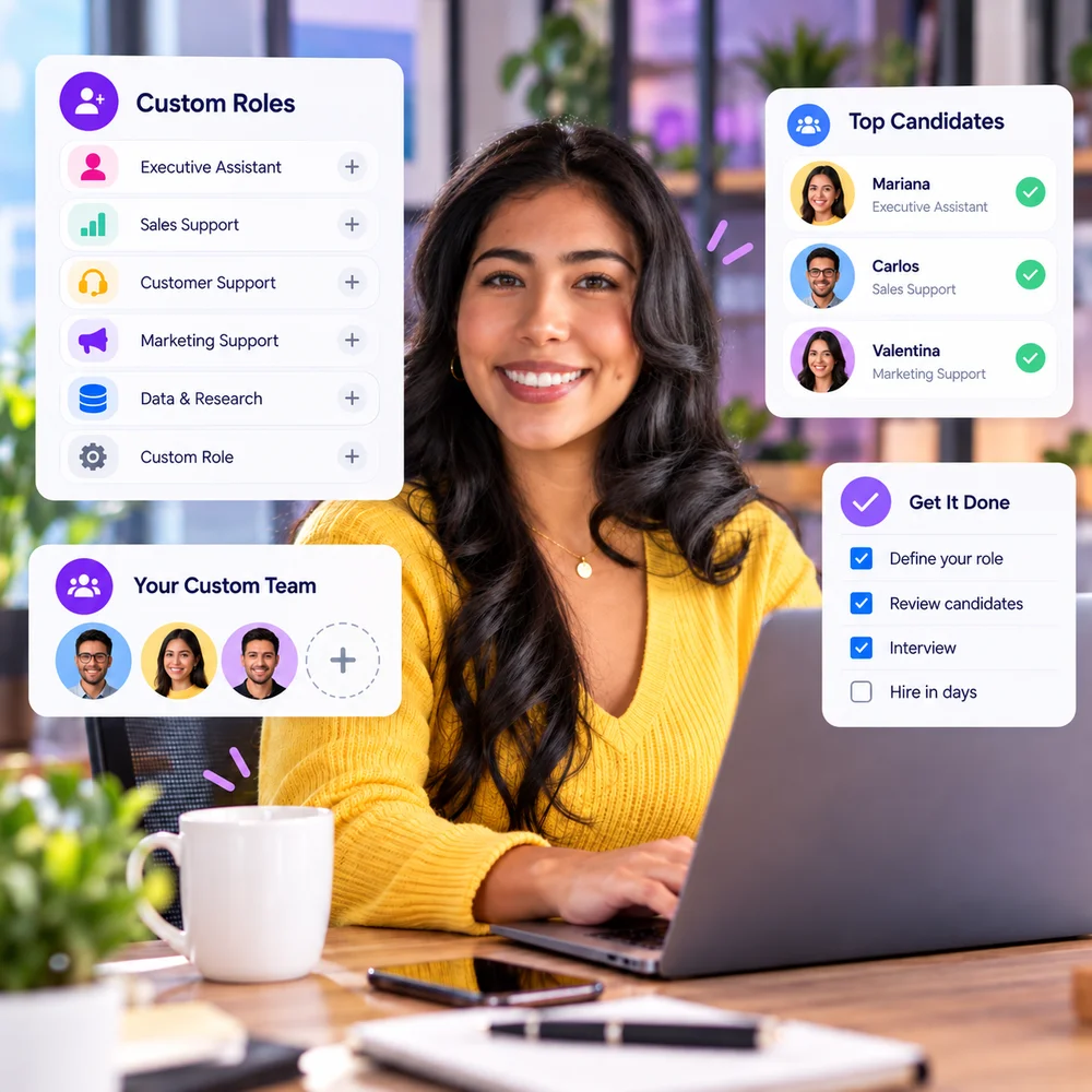 Custom Role Virtual Assistants $6-$10 Per Hour